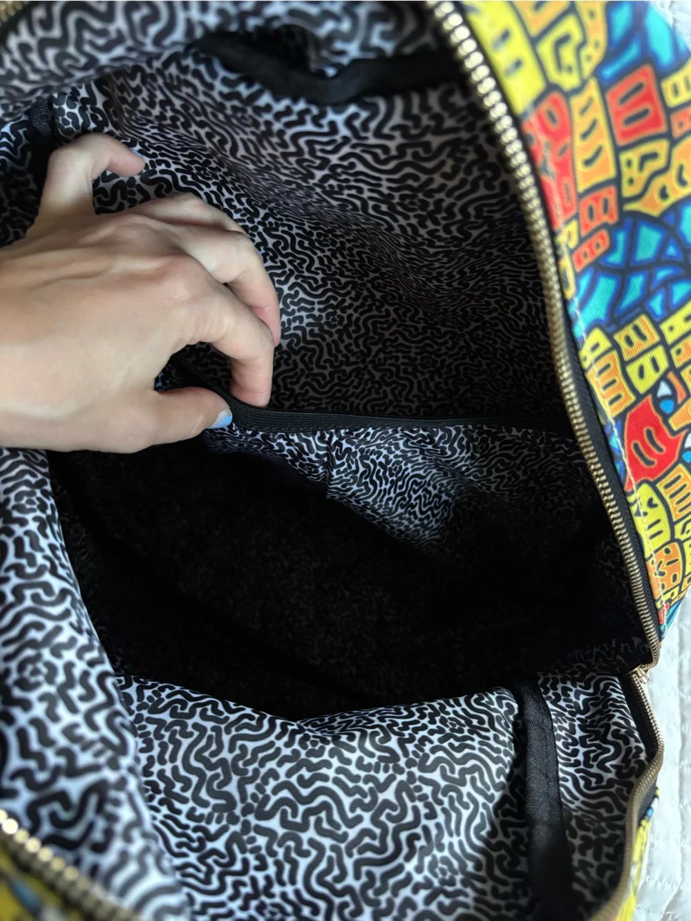 Jaima Art Multicolor Printed Backpack
